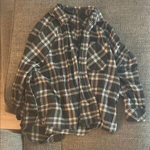 wild fable Black and Cream Plaid Shirt